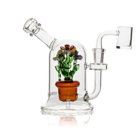 Red Eye Glass 6.5" Tall Bouquet Concentrate Rig