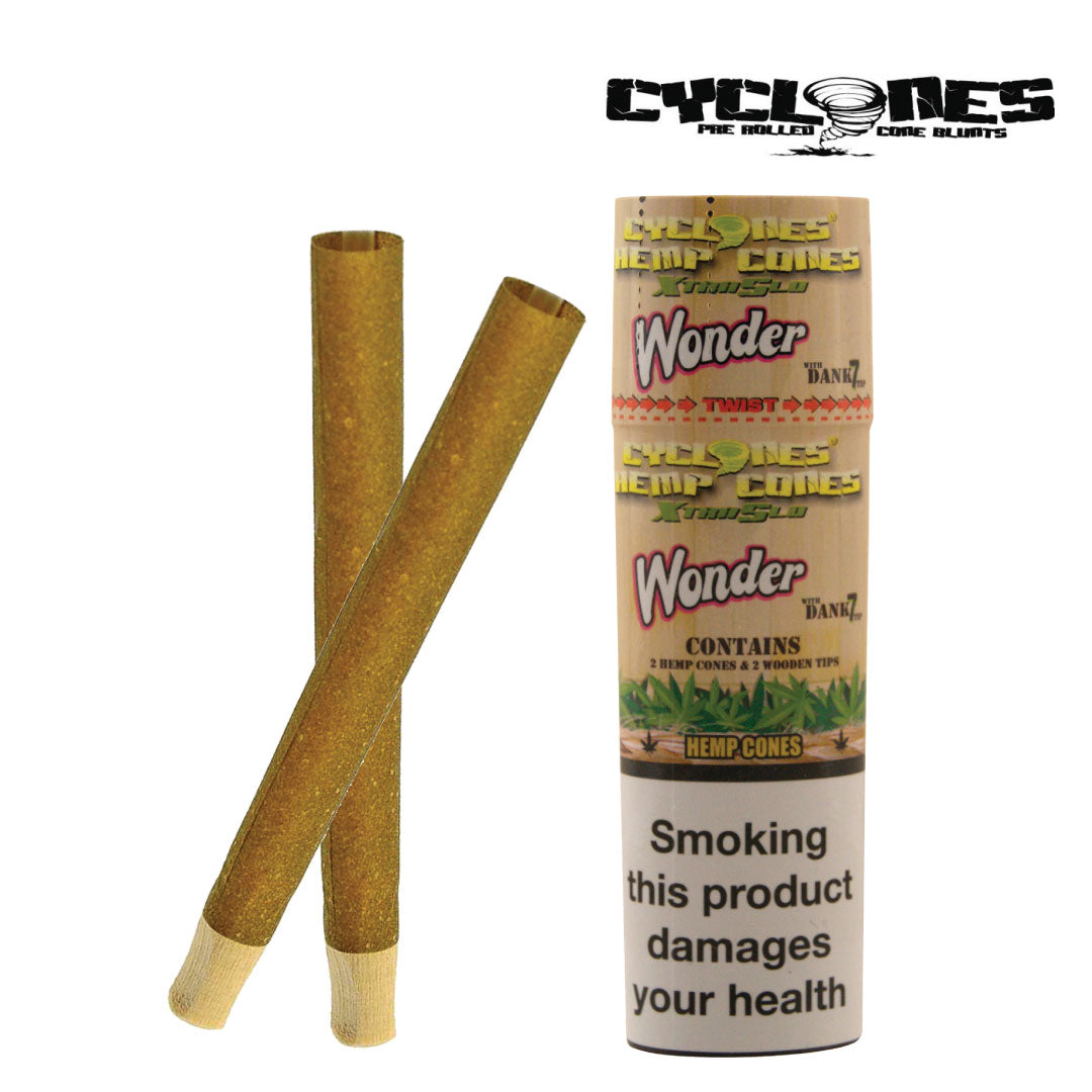Cyclone - Hemp Cones 2 Pack - Wonder Flavor with Dank 7 Tips