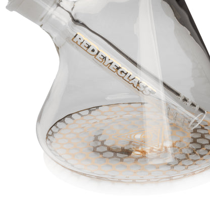 Red Eye Glass 12" Honeycomb Beaker Base Water Pipe/Bong