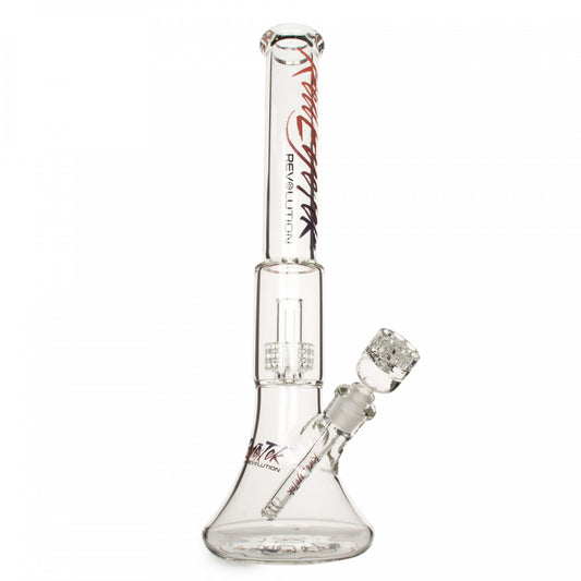 RED EYE TEK  - 19" 7mm Thick Revolution Dual Chamber Bell Base Water Pipe