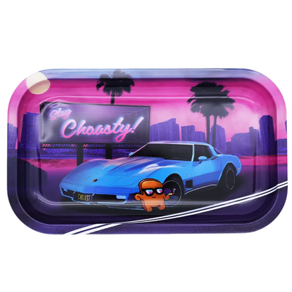 Choast 'Miami Vice' Rolling Tray W/ Magnetic Lid - Small