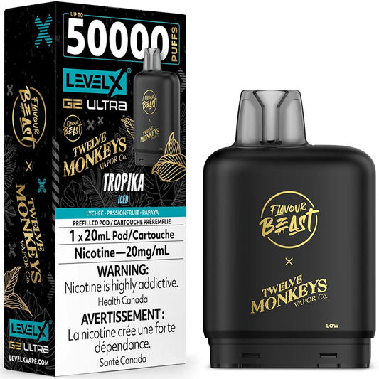 Flavour Beast & 12 Monkeys Level X G2 Ultra - 50K Disposable Pod