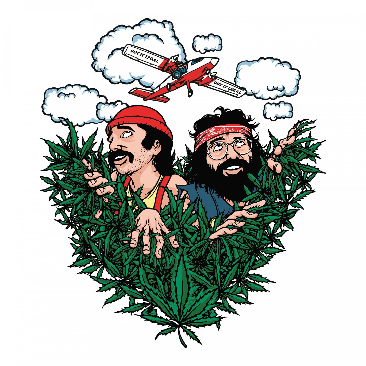 Cheech & Chong Glass - 15" Fields of Green Beaker Tube Gift Set