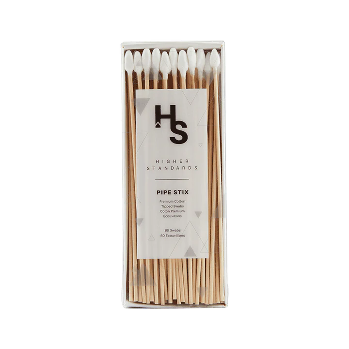 Higher Standards Pipe Stix - Long Cotton Swabs 60 Pack