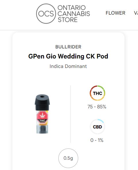 G Pen Gio - Cannabis POD Vaporizer Battery