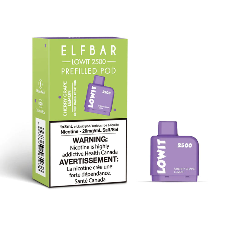 ELFBAR LOWIT 2500 - Cherry Grape Lemon - 20mg