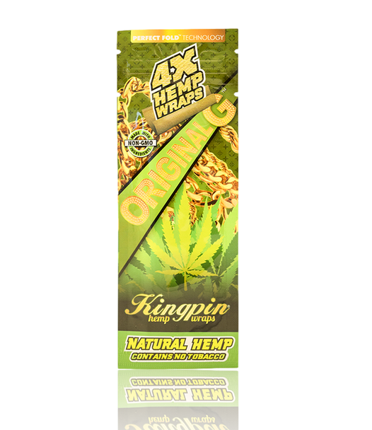 KINGPIN 4X HEMP WRAPS - ORIGINAL G (NATURAL)