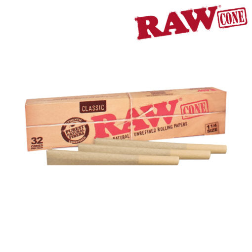 RAW CLASSIC PRE-ROLLED CONE 1¼ – 32/PACK