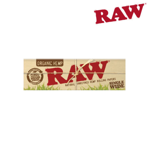 RAW ORGANIC NATURAL UNREFINED HEMP ROLLING PAPERS SINGLE WIDE SINGLE WINDOW