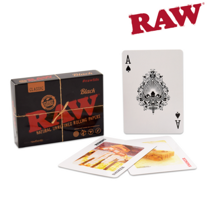 RAW BLACK PLAYING CARDS