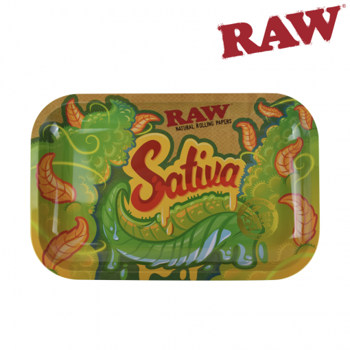 RAW SATIVA ROLLING TRAY – SMALL