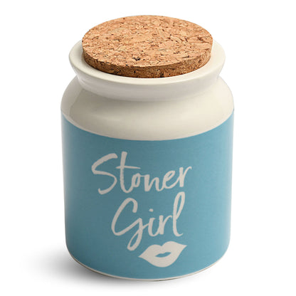 Stoner Girl Ceramic Stash Jar
