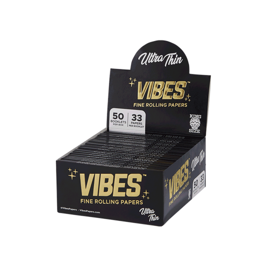 Vibes - Ultra Thin - King Size Slim Rolling Papers - 33 Sheets