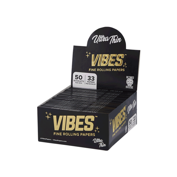 Vibes - Ultra Thin - King Size Slim Rolling Papers - 33 Sheets
