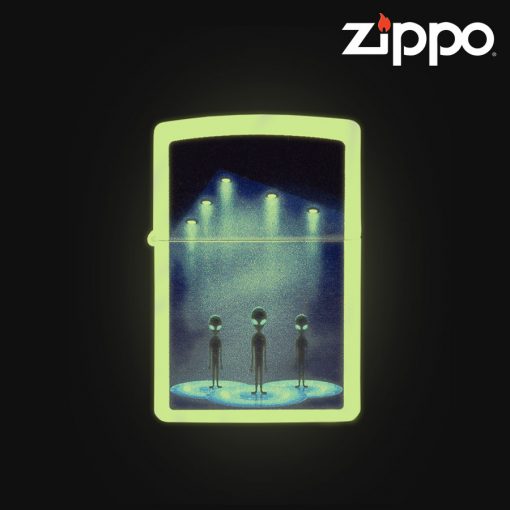 ZIPPO LIGHTER – GLOW IN THE DARK – ALIENS