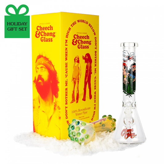 Cheech & Chong Glass - 15" Fields of Green Beaker Tube Gift Set