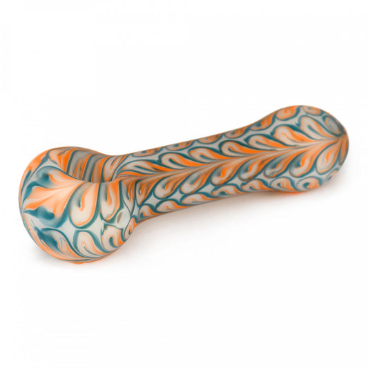 Red Eye Glass - 4.5" Frosted Paisley Hand Pipe