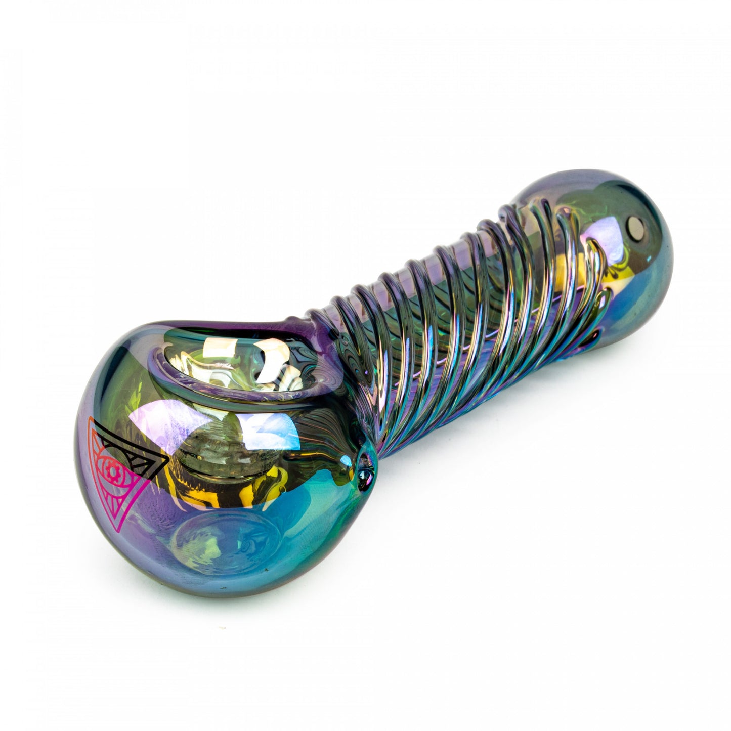 4.5" Green Metallic Terminator Finish Big Twister Hand Pipe