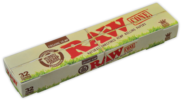 RAW Organic Hemp Pre Rolled Kingsize Cones - 32 Pack