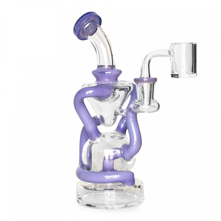 GEAR Premium - 8" Tall Purple Slyme Dual Uptake Concentrate Recycler w/ 4 Hole Perc