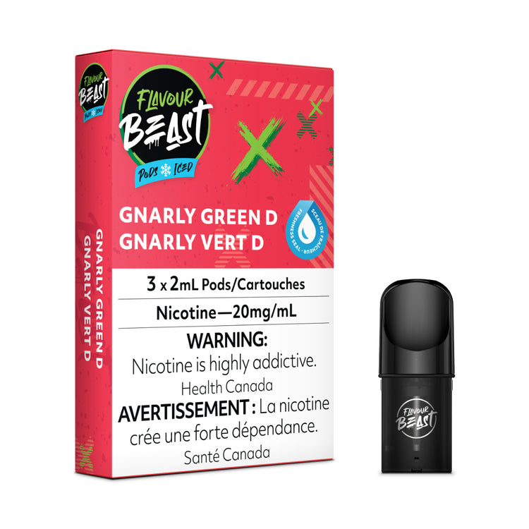 Flavour Beast Pod Pack - Gnarly Green D (3/PK)