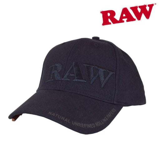 RAW BLACK ON BLACK HAT - CLASSIC BRIM BASEBALL CAP